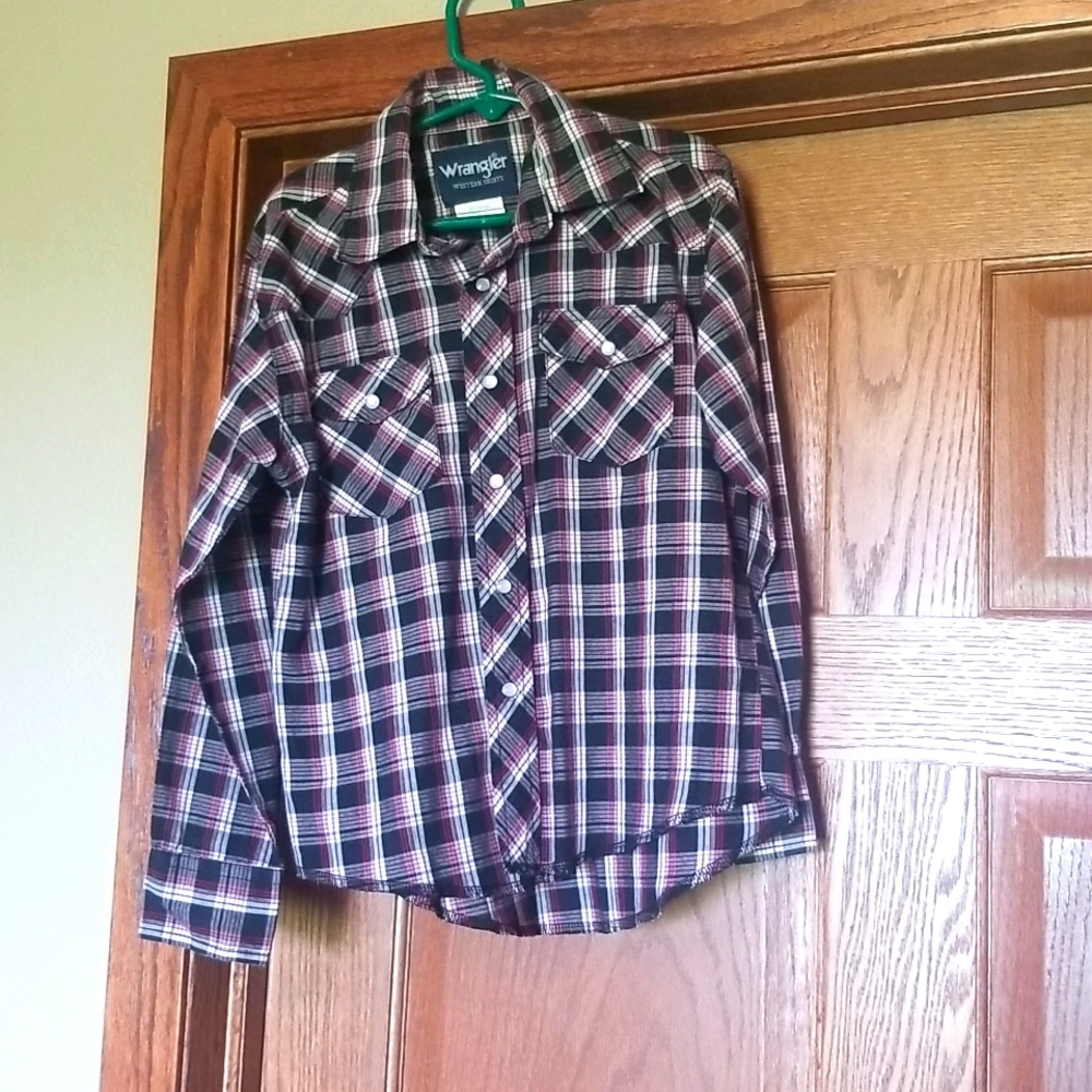 Wrangler Button Down Western Shirt Size M 7-8
